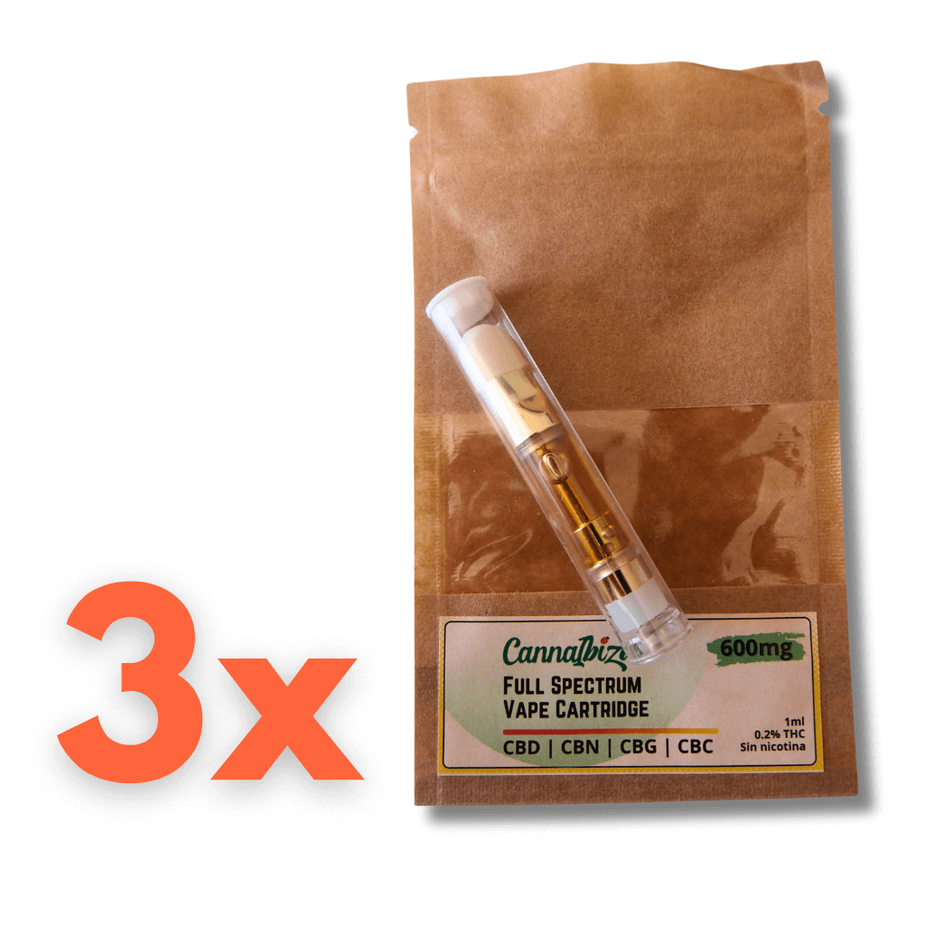 3x Full Spectrum Vape Cartridge 60% / 600mg