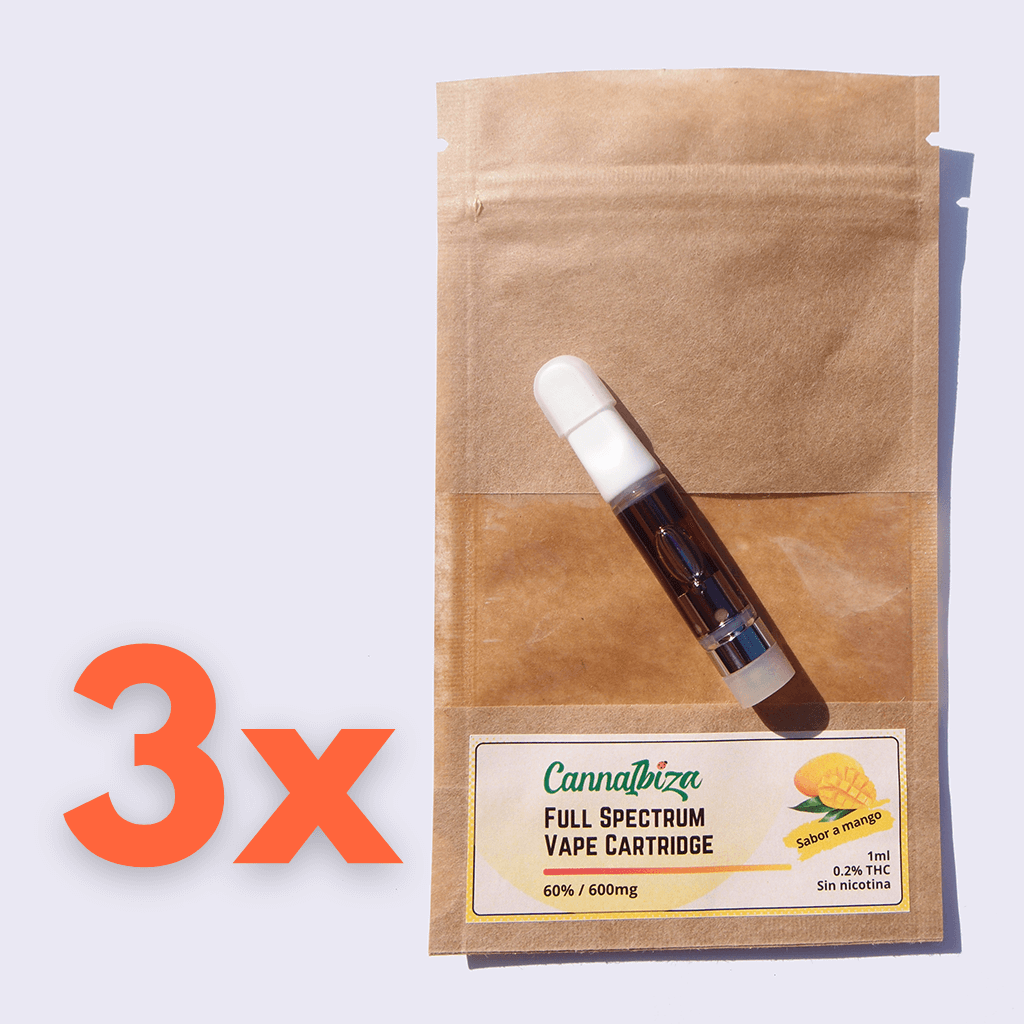 3x Full Spectrum Vape Cartridge 60% / 600mg