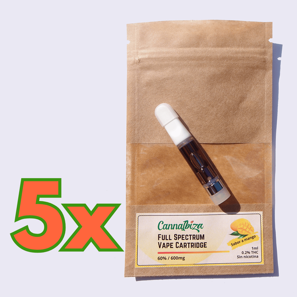 5x Full Spectrum Vape Cartridge 60% / 600mg