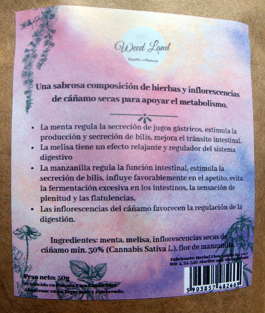 Digestive “Metabolismo” CBD Herbal Infusion, 50g