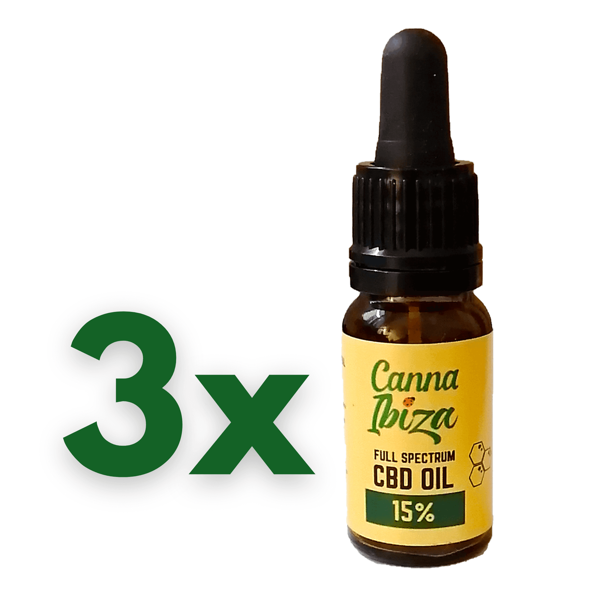 3x Full Spectrum Oil 15% – CannaIbiza